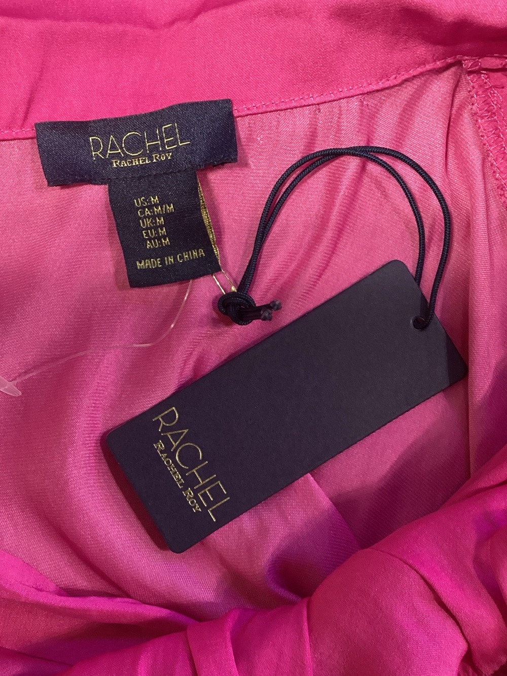 RACHEL Rachel Roy Women’s Hot Pink Wide-Leg Jumpsuit - Picture 7 of 7